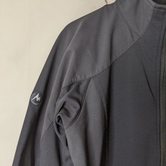 🖤 Marmot black softshell windbreaker jacket with pit zips - Picture 5 of 6